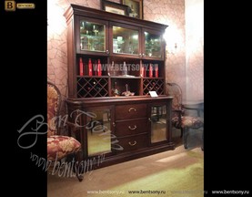 Классический Буфет Крофорд (Комод с надстройкой, Барный шкаф)  для дома
