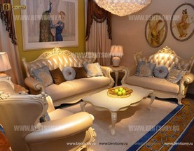 Гостиная Митчел D (Классика, Ткань, Натуральная кожа) сайт цены